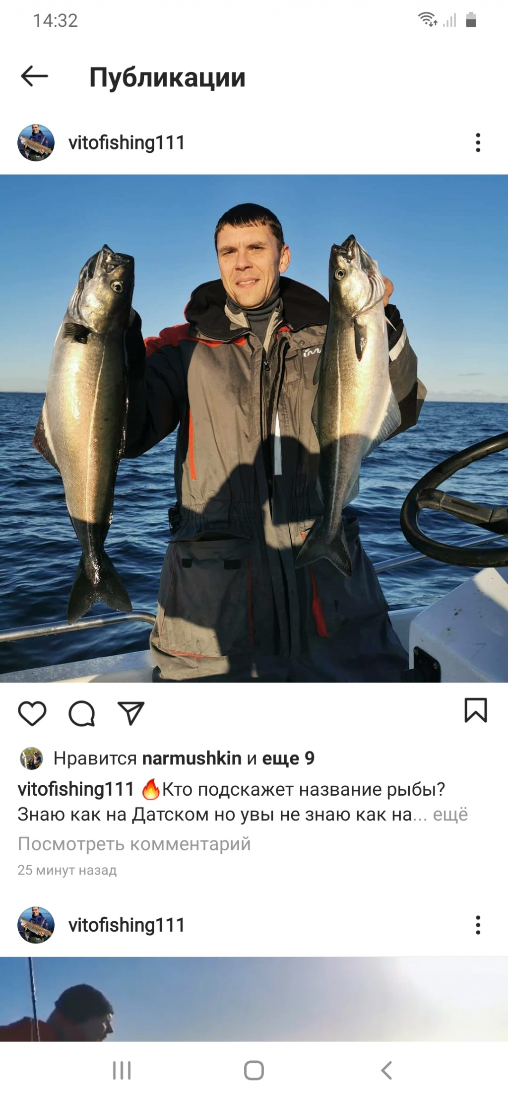 Andrey из «Nakskov .Дания» просит распознать рыбу по фото